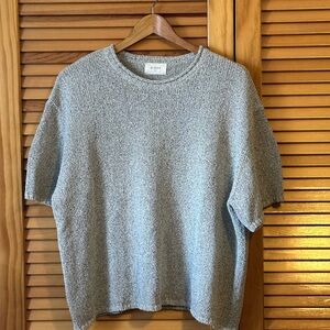 DISSH Erin Marle Gray Boxy Knit Tee Size XXL